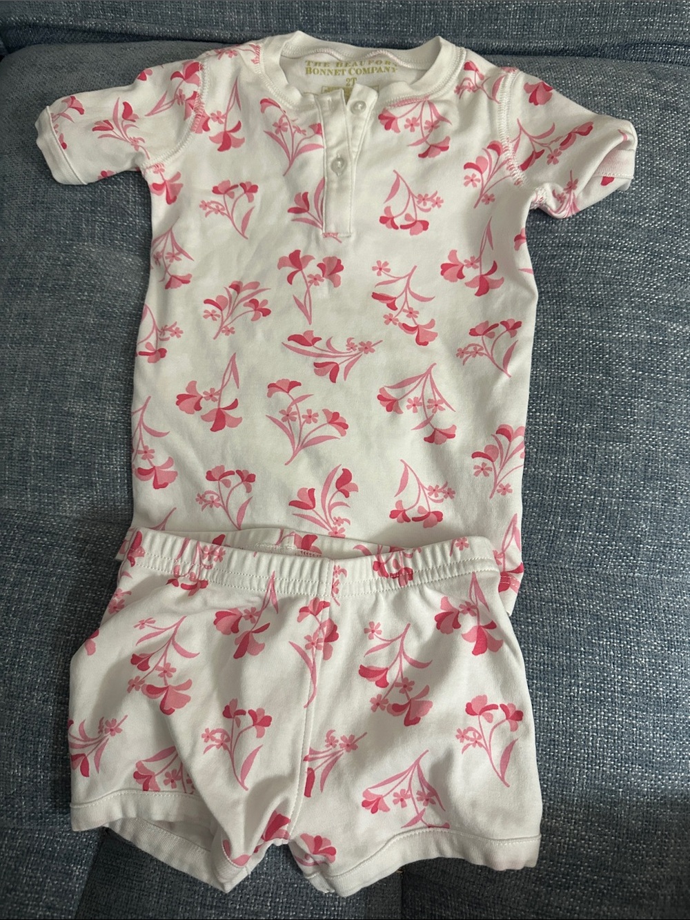 TBBC White & Pink Floral Kids Pajama Set